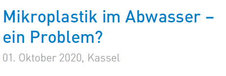 Mikroplastik im Abwasser - ein Problem?